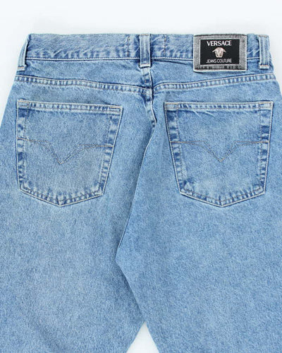 Vintage 90's Versace Couture Medium Wash Straight Leg Jeans - W30 L29