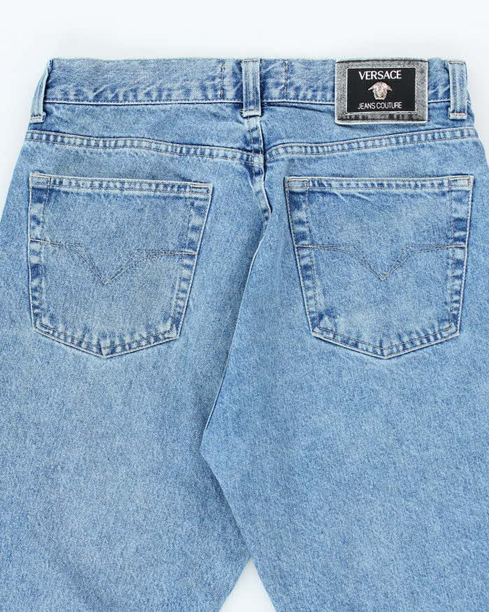 Vintage 90's Versace Couture Medium Wash Straight Leg Jeans - W30 L29