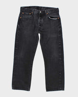 Vintage Levi's 501 Dark Grey Stone Wash Straight Leg Jeans - W34 L25