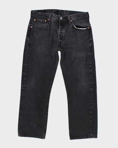 Vintage Levi's 501 Dark Grey Stone Wash Straight Leg Jeans - W34 L25