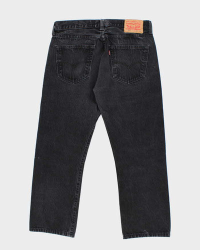 Vintage Levi's 501 Dark Grey Stone Wash Straight Leg Jeans - W34 L25