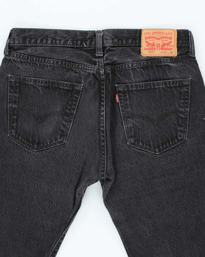 Vintage Levi's 501 Dark Grey Stone Wash Straight Leg Jeans - W34 L25