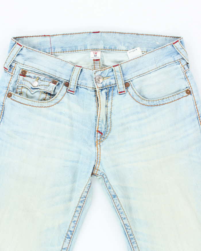 Vintage Y2K True Religion Light Wash Pre-Distressed Denim - W32 L30