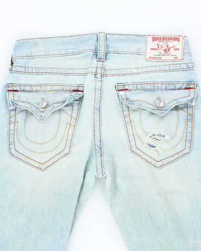 Vintage Y2K True Religion Light Wash Pre-Distressed Denim - W32 L30
