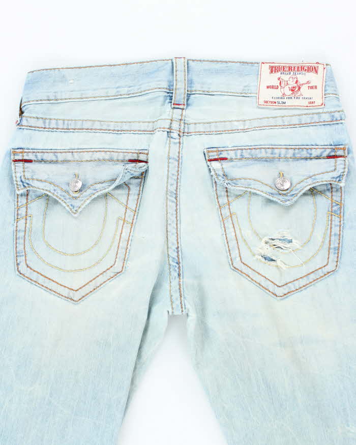 Vintage Y2K True Religion Light Wash Pre-Distressed Denim - W32 L30