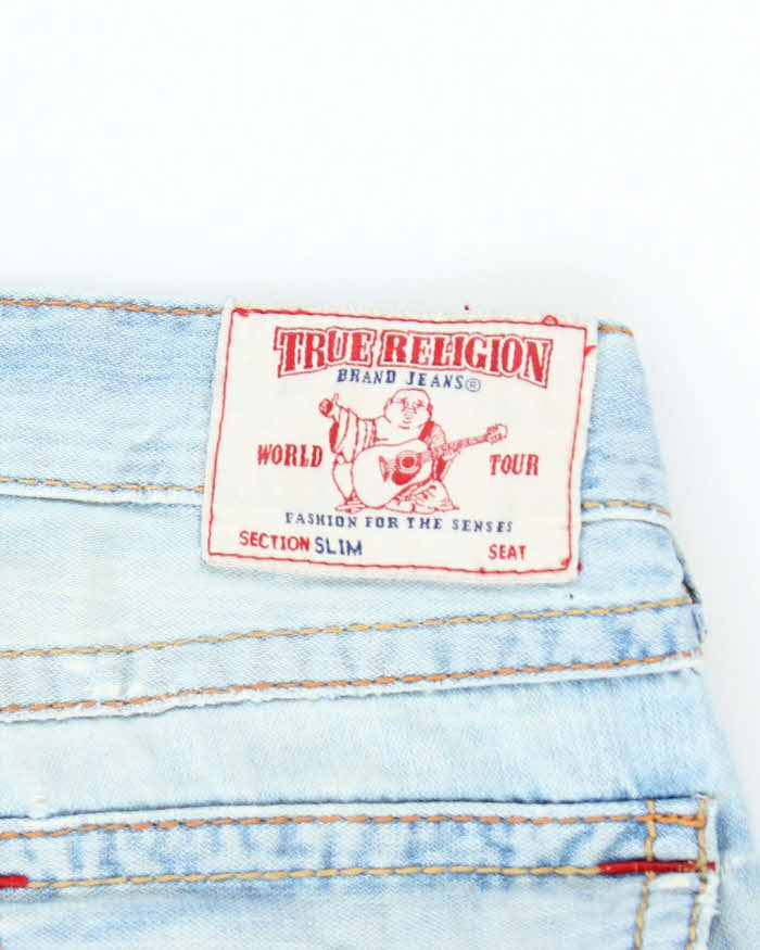 Vintage Y2K True Religion Light Wash Pre-Distressed Denim - W32 L30