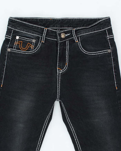 Vintage Y2K True Religion Black Wash Straight Leg Jeans - W30 L29