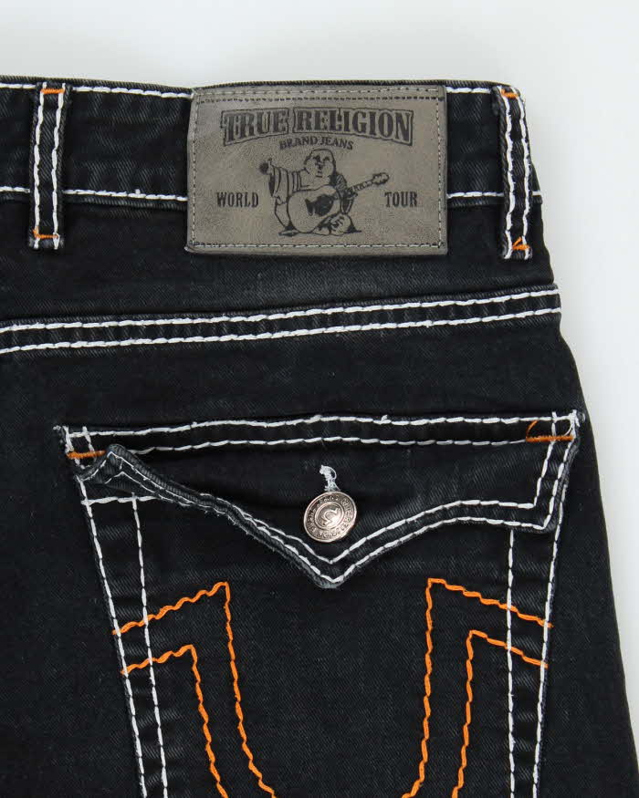 Vintage Y2K True Religion Black Wash Straight Leg Jeans - W30 L29