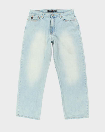 Vintage Y2K Guess Wide Leg Light Wash Jeans - W32 L29
