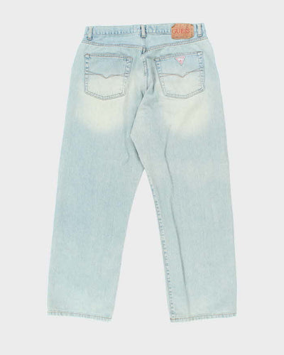 Vintage Y2K Guess Wide Leg Light Wash Jeans - W32 L29