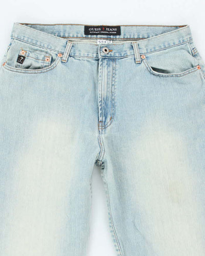 Vintage Y2K Guess Wide Leg Light Wash Jeans - W32 L29