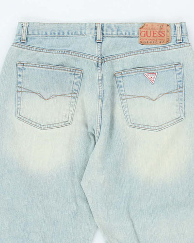Vintage Y2K Guess Wide Leg Light Wash Jeans - W32 L29