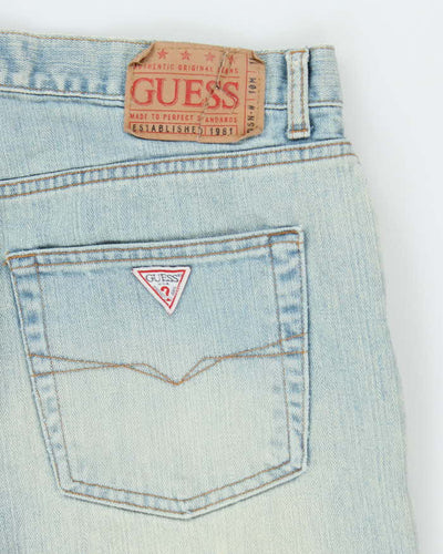 Vintage Y2K Guess Wide Leg Light Wash Jeans - W32 L29