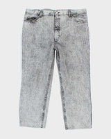 Vintage Lee Grey Acid Wash Relaxed Fit Jeans - W38 L26