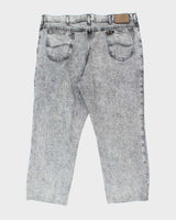 Vintage Lee Grey Acid Wash Relaxed Fit Jeans - W38 L26