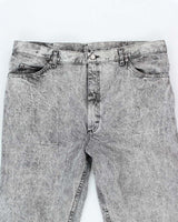 Vintage Lee Grey Acid Wash Relaxed Fit Jeans - W38 L26