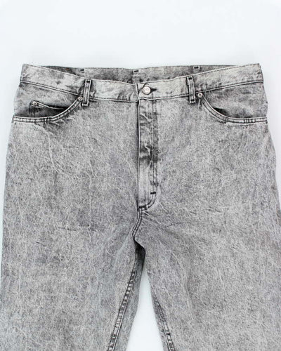 Vintage Lee Grey Acid Wash Relaxed Fit Jeans - W38 L26