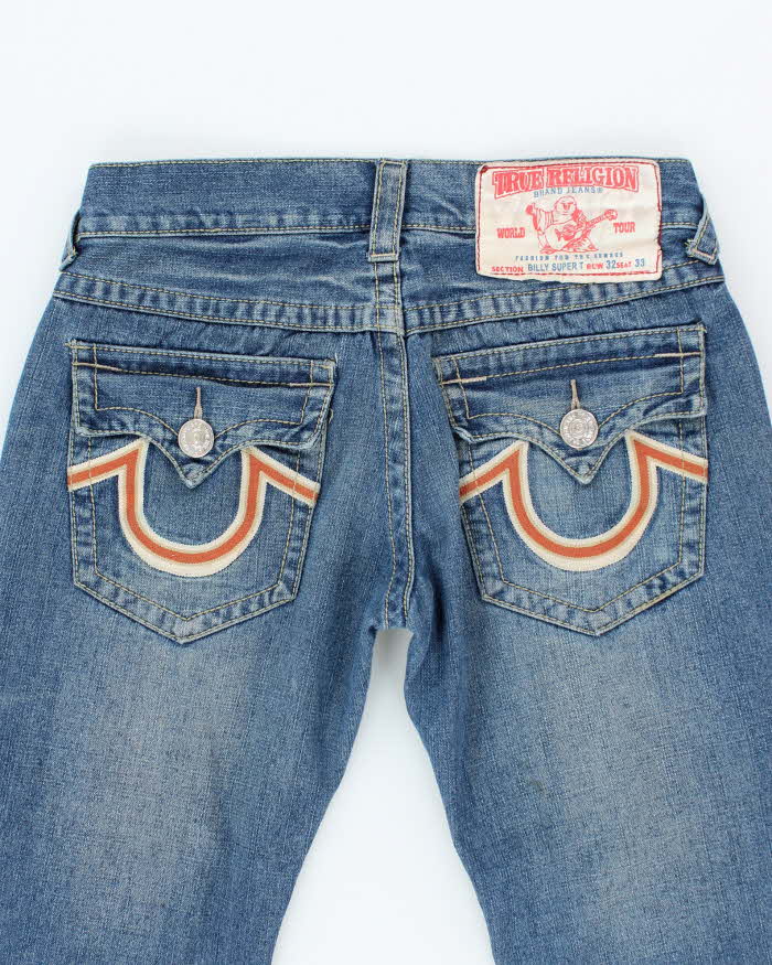 Vintage Y2K True Religion Medium Wash Straight Leg Jeans - W32 L29