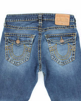Vintage Y2K True Religion Dark Wash Relaxed Straight Fit Jeans - W32 L30