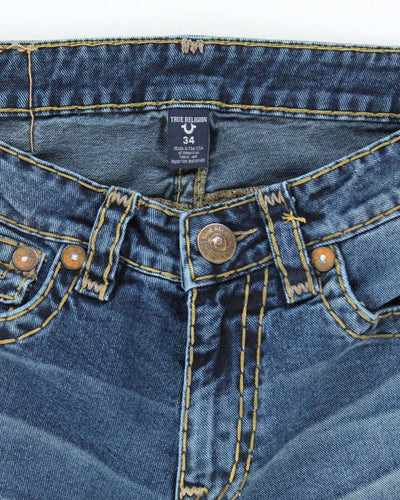 Vintage Y2K True Religion Dark Wash Relaxed Straight Fit Jeans - W32 L30
