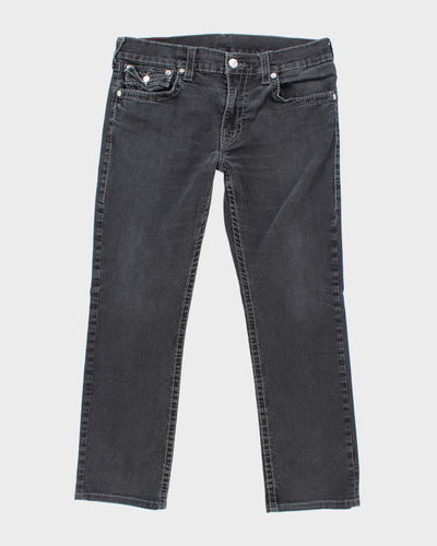 Vintage Y2K True Religion Black Wash Relaxed Fit Jeans - W34 L28
