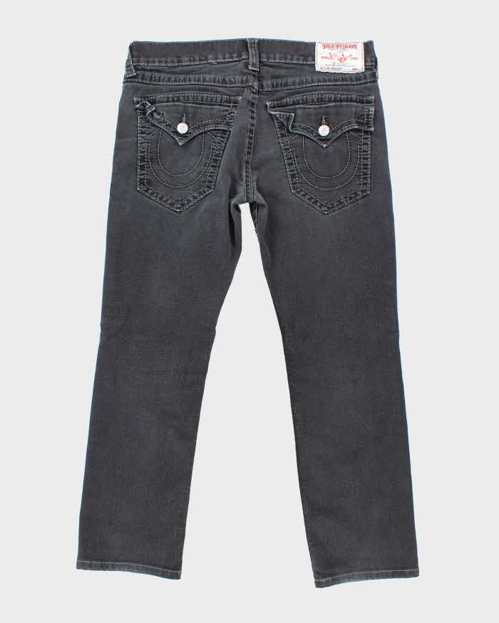 Vintage Y2K True Religion Black Wash Relaxed Fit Jeans - W34 L28
