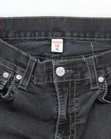 Vintage Y2K True Religion Black Wash Relaxed Fit Jeans - W34 L28