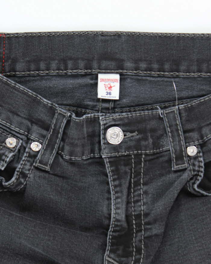 Vintage Y2K True Religion Black Wash Relaxed Fit Jeans - W34 L28