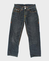 Vintage 2000's True Religion Dark Wash Orange Stitch Jeans - W32 L28
