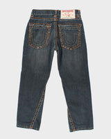 Vintage 2000's True Religion Dark Wash Orange Stitch Jeans - W32 L28