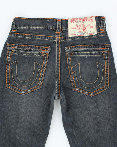 Vintage 2000's True Religion Dark Wash Orange Stitch Jeans - W32 L28