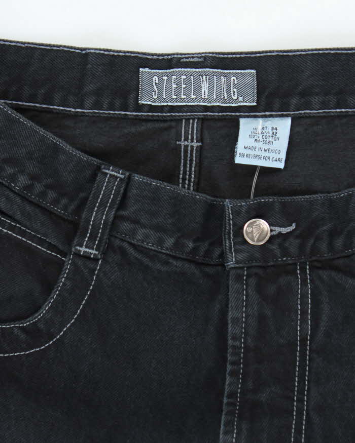 Vintage 90s Steelwing Wide Leg Jeans - W34 L32