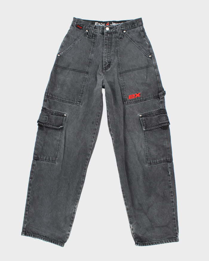Vintage Y2K Exco Dark Wash Baggy Cargo Jeans - W36 L30