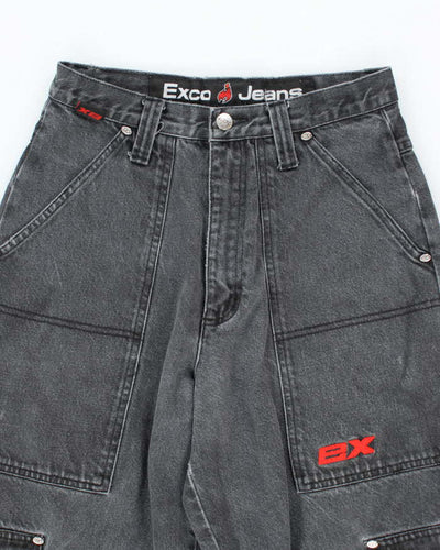 Vintage Y2K Exco Dark Wash Baggy Cargo Jeans - W36 L30