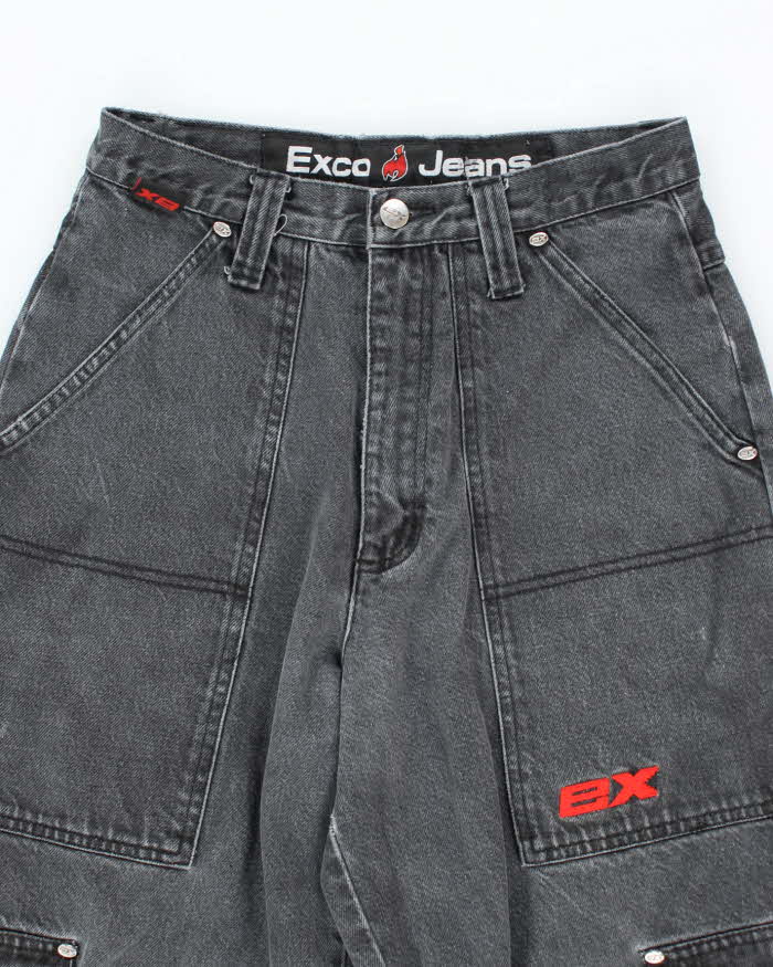 Vintage Y2K Exco Dark Wash Baggy Cargo Jeans - W36 L30