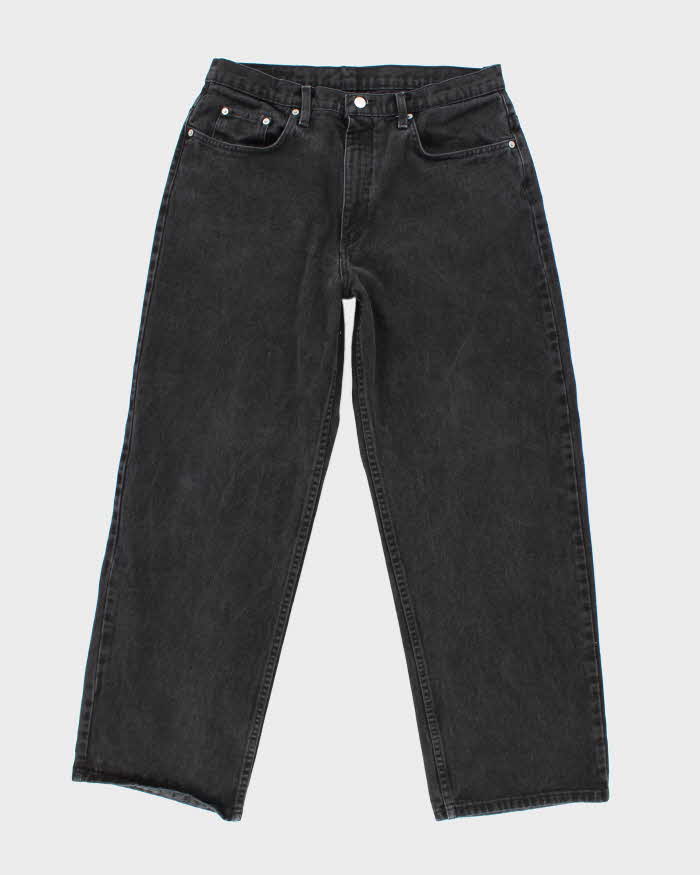 Vintage 2000's Ralph Lauren Wide Leg Dark Black Wash Jeans - W32 L29