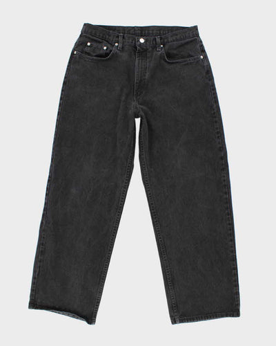 Vintage 2000's Ralph Lauren Wide Leg Dark Black Wash Jeans - W32 L29