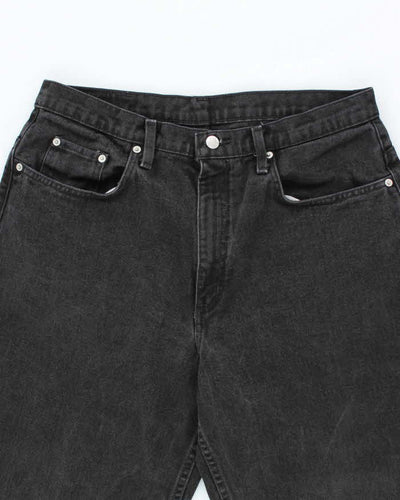 Vintage 2000's Ralph Lauren Wide Leg Dark Black Wash Jeans - W32 L29