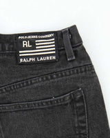 Vintage 2000's Ralph Lauren Wide Leg Dark Black Wash Jeans - W32 L29