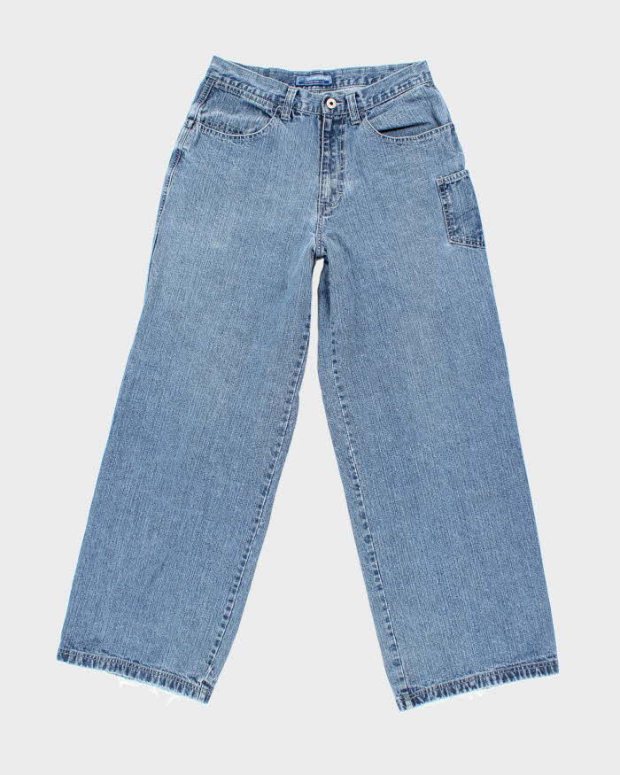 Vintage Y2K Blue Notes Light Wash Wide Leg Jeans - W29 L30