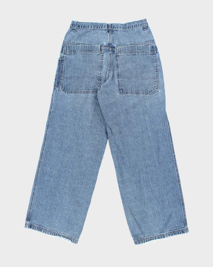 Vintage Y2K Blue Notes Light Wash Wide Leg Jeans - W29 L30