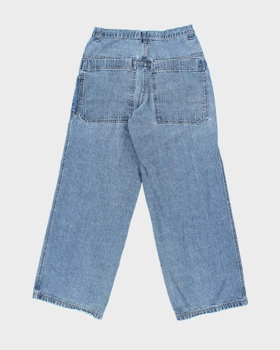 Vintage Y2K Blue Notes Light Wash Wide Leg Jeans - W29 L30