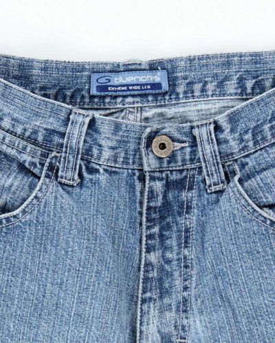 Vintage Y2K Blue Notes Light Wash Wide Leg Jeans - W29 L30