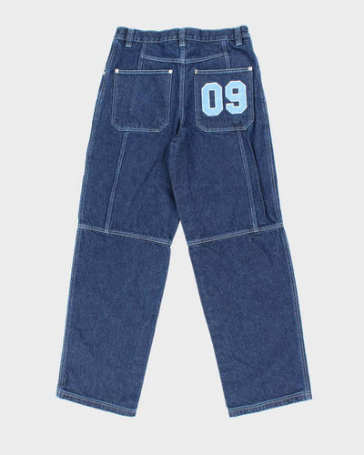 Vintage Y2K 725 Original Wide Leg Dark Wash Panelled Jeans - W30 L30
