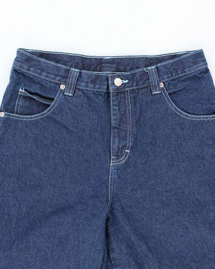 Vintage Y2K 725 Original Wide Leg Dark Wash Panelled Jeans - W30 L30