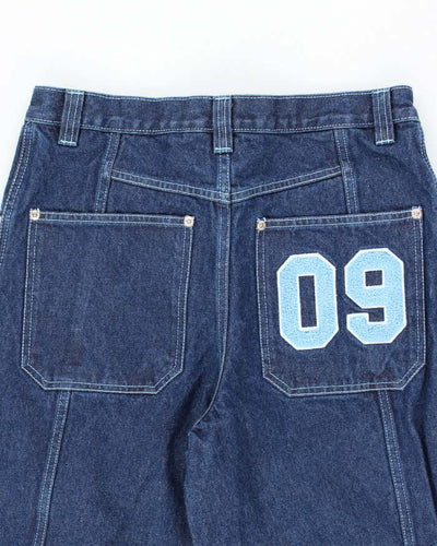Vintage Y2K 725 Original Wide Leg Dark Wash Panelled Jeans - W30 L30