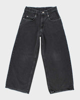 Vintage Lee Wide Leg Black Dark Wash Jeans - W28 L25