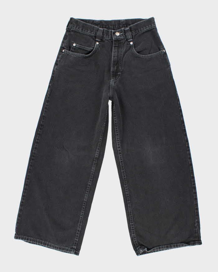 Vintage Lee Wide Leg Black Dark Wash Jeans - W28 L25
