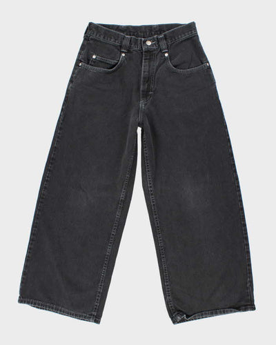 Vintage Lee Wide Leg Black Dark Wash Jeans - W28 L25
