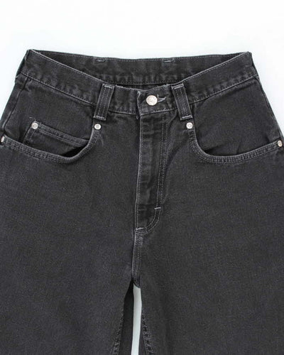 Vintage Lee Wide Leg Black Dark Wash Jeans - W28 L25